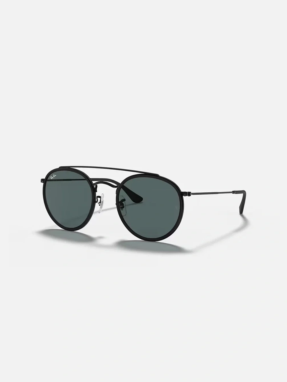 Ray-Ban Classic Round Double Bridge Sunglasses in Black